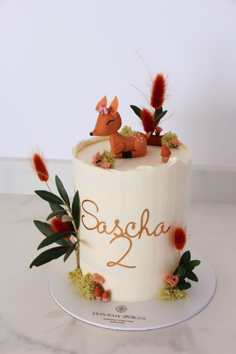 gâteau anniversaire personnalisé biche enfant Orléans Précieux Délices